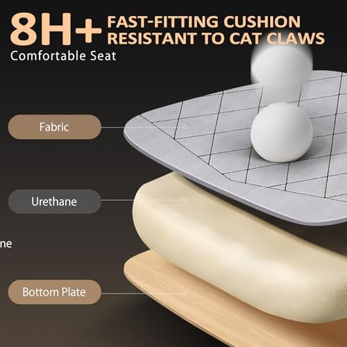 GTPLAYER Gaming Chair with Footrest, Big and Tall Game Chair High Back Computer Office Chair with Lumbar Support for Adults, Ergonomic Swivel Games Chair with Cushion Gaming, Fabric Brown - Image 3