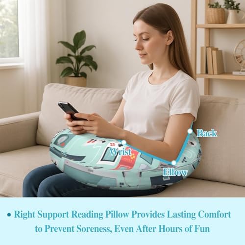Queen Hero Lap Pillow for Reading & Gaming Lap Desk Pillows for Crocheting & Crafting with Elbow & Arm Support Cushion for Ergonomic Use on Bed and Couch - Image 2