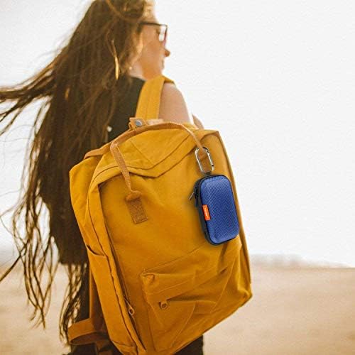 Blue Rectangle Small EVA Case, Lightweight Hard Shell Zipper Pouch - Image 6
