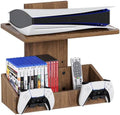 2-Tier Floating TV Wall Shelf With Video Game Storage, Controller Holder by Bliesosfud