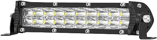 7 Inch Slim LED Light Bar for Truck Tractor, 12V-60V Small LED Work Light Pods Off Road Auxiliary Fog Lights 60W 6000lm, ATV Lawn Mower Golf Cart Pit Dirt Bike MTB eBike Mods Night Riding Headlight by SanYoung-AutomotiveLights