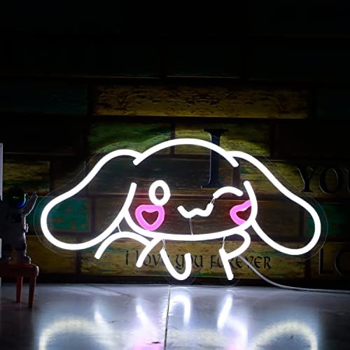 Cinnamoroll Neon Sign USB Powered for Room Decor, Japanese Cartoon Character Dog Dimmable Neon Light Sign for Kids Bedroom Wall Art Birthday Gift 17.5 * 9.5 Inches - Image 4