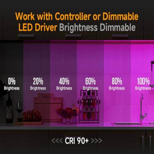 BTF-LIGHTING 5V USB COB LED Strip Lights 3.28FT Purple Color for TV - Image 3