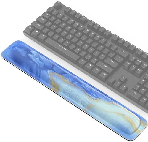 TECKNET Wrist Rest for Computer Keyboard Ergonomic, 1 in Thick, 17x3.3 in | Thicken Memory Foam, Typing Pain Relief, Wrist Support Pad for Keyboard, Comfort for Home/Office/Work, Anti-Slip Rubber Base by Tecknet