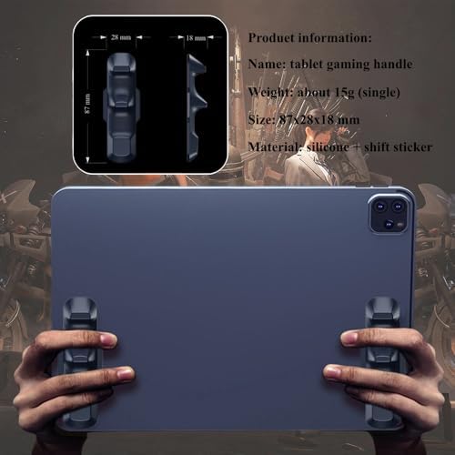Gaming Handle for iPad, [Washable & Reusable] Anti-Slip Silicone Gamepad Grip, Multi-Finger Triggers Operation Tablet Game Controller for PUBG/Knives Out/Rules of Survival - Image 6