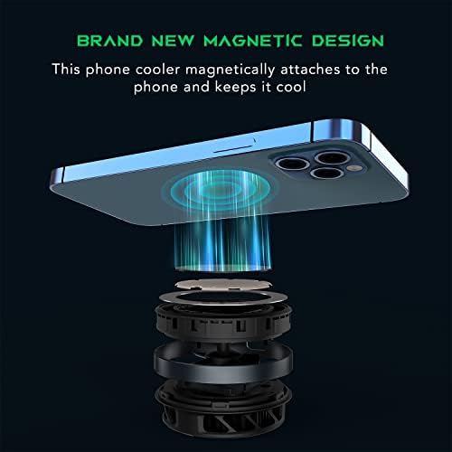 Black Shark Magnetic Cooler for MagSafe iPhone 12/13/14/15 Series, Portable Cooling Fan, Gaming Semiconductor Cooling for Android/Tablet/iPad - Image 3