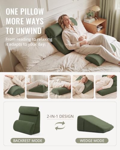 Blissful Diary Reading Pillow with Adjustable Neck & Lumbar Support, 21" - Image 4