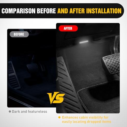 Nilight 2 PCS White Color Wireless Magnetic LED Interior Lights - Image 4