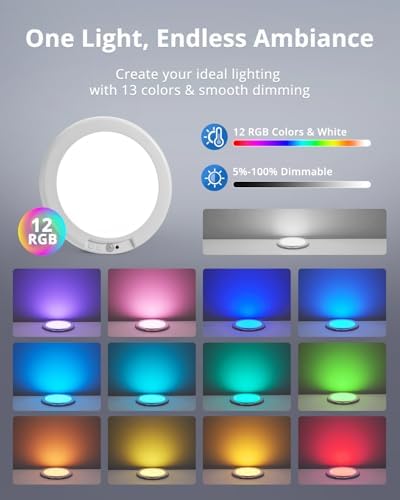 Combuh Rechargeable LED RGB Ambient Shower Light Waterproof Inside Wireless - Image 2