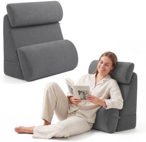 Blissful Diary Reading Pillow with Adjustable Neck & Lumbar Support, 21" by BlissfulDiary