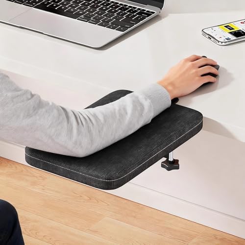 Office, Computer, Gaming arm Stand - Foldable, No Odor Ergonomic Armrest Bracket for (Black) - Image 3