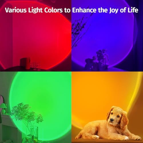 Neroupe Sunset Lamp Projector with APP & Button Control, 360 Degree Rotation Multiple Colors Changing LED Lamp Night Light, Sunset Light for Bedroom Decor/Party/Tiktok Live/Room Decor - Image 6