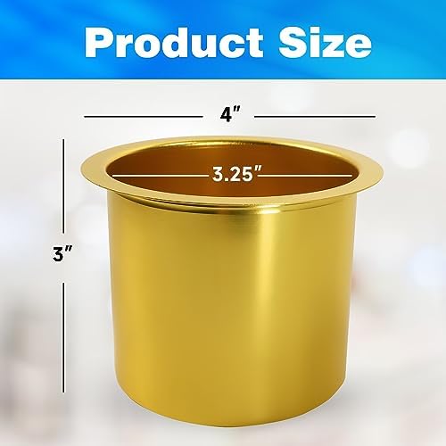GSE Jumbo Aluminum Cup Holder for Casino Poker Tables, Gold, 2-Pack - Image 2