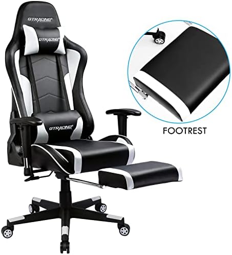 GTPLAYER Gaming Chair with Footrest Speakers Video Game Chair Bluetooth Music Heavy Duty Ergonomic Computer Office Desk Chair - Image 6