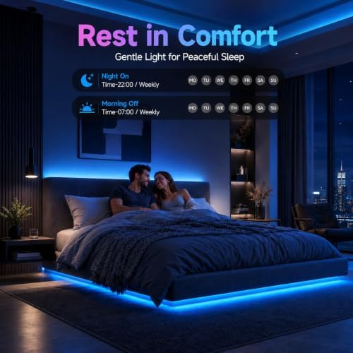 MORIACC LED Lights for TV, 23ft RGB TV LED Backlight for 70-100 Inch TVs, Strip Lights Behind TV with Music Sync, APP & Remote Control, USB Powered TV Lights for Bedroom Gaming Home Theater - Image 6