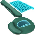 KTRIO Keyboard Wrist Rest & Mouse Pad with Wrist Rest, Forest Green | Memory Foam Wrist Support, Ergonomic Design, Non-Slip Base, Office and Home Use by KTRIO
