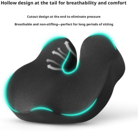 CXC Seat Cushions for Office Chairs, Ergonomic Memory Foam, Black | Contoured Pressure Support, Breathable Washable Cover, Non-Slip Base, 18.1 x 16.9 x 4.7 in, for Desk, Car and Wheelchair - Image 5