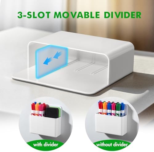 2 Pack Magnetic Pen Holder Cup for Whiteboard, Classroom Supplies - Image 3