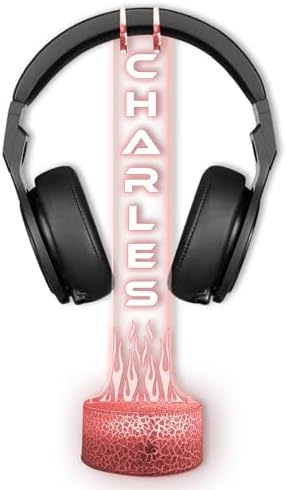 Custom Headphone Stand RGB Light, Personalized Headset Holder with Name, Gift for Gamer, Valentine Gift for Boyfriend, Gamer Room Decoration, Gifts for Him - Image 2