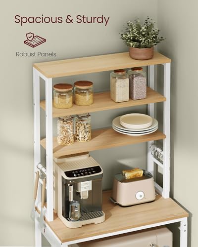 VASAGLE Coffee Bar, 23.6 Inches 6-Tier Baker's Rack with 6 Hooks - Image 5