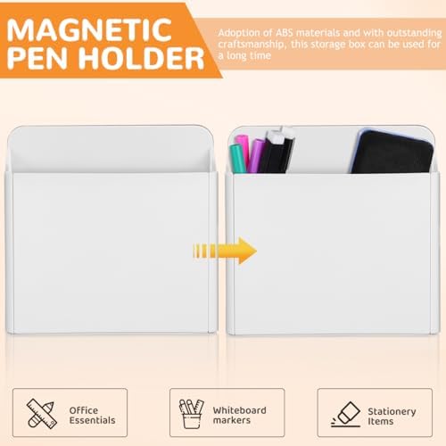 ARTIBETTER 2Pcs Suction Cup Pen Holder for Whiteboard Storage Organizer for Pens Markers Erasers for Classroom and Office Use Tidy Up Your Space - Image 3
