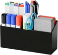 Yieach Magnetic Dry Erase Marker Holder for Whiteboard,Expo,Refrigerator,Fridge,Non Slip Magnet Pencil Holder,Wall Mounted Acrlic Pen Holder with Adhesive,Classroom and Locker Magnetic Organizer,Black by Yieach