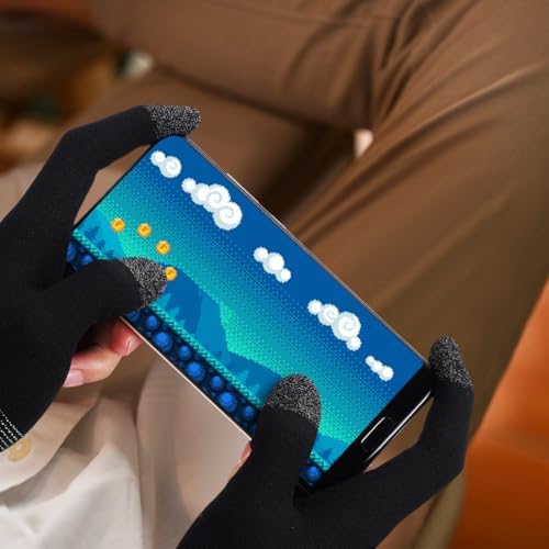 BESPORTBLE Gaming Finger Sleeves Touchscreen Game Gloves with Copper Fiber Conductive Tips Breathable Elastic Fit Sweat-Resistant Mobile Gaming Gloves for Smartphones and Tablets - Image 4