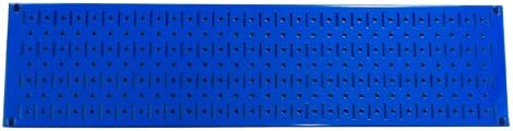 Wall Control Narrow Pegboard Rack 8in x 32in Blue Metal Pegboard Runner Tool Board by Wall+Control