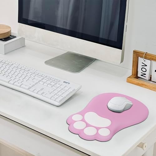 L-SPOUTTO Ergonomic Mouse Pad with Wrist Rest,Pink Mouse Pad Wrist Support - Image 6