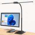 LED Desk Lamp Double Light: 1200LM Desk Light Base for Home Office, Black by KableRika