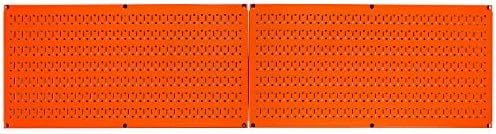 Wall Control Pegboard Rack Horizontal Metal Pegboard Garage Tool Storage Pack - Two 32-Inch Wide x 16-Inch Tall Easy To Install Peg Boards (Orange) - Image 2