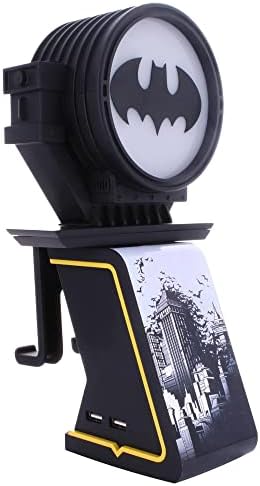 Exquisite Gaming LED Ikons: DC Comics Batman Bat Signal-Charging Phone & Controller Holder - Light Up Gaming Controller/ Mobile Phone/ Device Charging Holder, Includes 4'Charging Cable (CGIKDC400483) by ExquisiteGaming