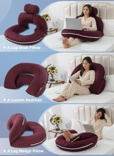 INSEN Reading Pillow, Back Pillow for Sitting in Bed and Couch, Gaming Pillow for Adults, Sit Up Support for Bed - Image 4