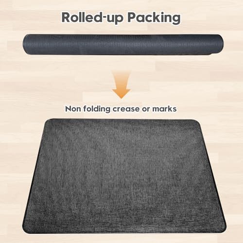 Sycoodeal Office Chair Mat for Hardwood & Tile Floor,Computer Gaming Chair Mat for Rolling Chairs Non-Curve, Anti-Slip, Heavy Duty Floor Protector for Home Office,Black (36" x 55") - Image 6