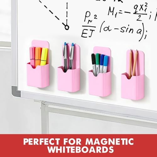 BEYGORM Magnetic Pen Holder for Refrigerator, Pencil Cup Organizer (Pink) - Image 5