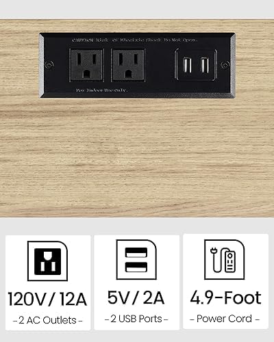 TUTOTAK End Table with Charging Station, Side Table, Nightstand - Image 7