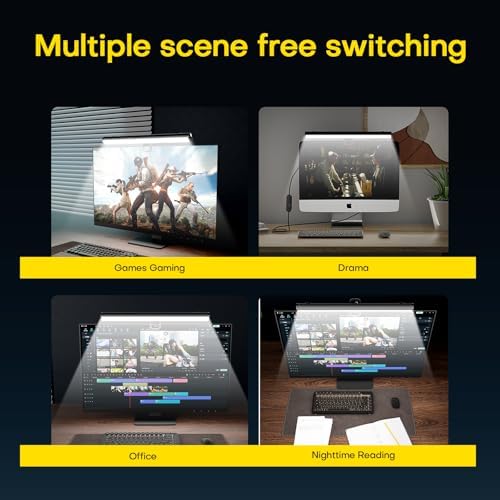 XINBAOHONG Mini Laptop Monitor Light, Computer Monitor Screen Light Care-Reading LED Task Lamp Adjustable Brightness Color Temperature Reading Laptops - Image 5