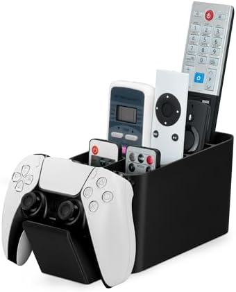 BRAINWAVZ Game Controller, Remote Control Holder & Pen Organizer, Ideal for Side Tables & Desktops (For 3 to 5 Remotes, 1 Game Controller, Pens & Stationery) by Brainwavz