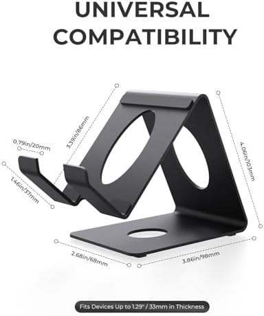 Friendly Space Saving Metal Stand Holder for Tablets and Handheld Devices Ergonomic Design Nonslip Base Aluminum Gaming Stand - Image 3