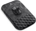 Gimars Upgrade Ergonomic Mouse Pad Wrist Rest with Memory Foam Massage Bump, Enlarge [ 30% Larger Moving Space] Mouse Pad Wrist Support with Nonslip PU Base for Laptop, Computer, Gaming & Office by Gimars
