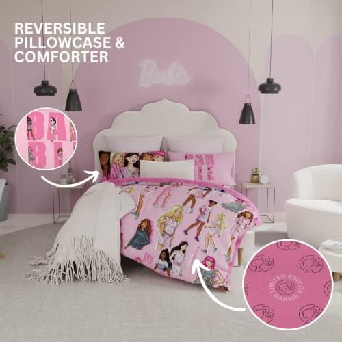Franco Barbie Barbicore Bedding Super Soft Comforter and Sheet Set with Sham, 7 Piece Queen Size, (Official Licensed Product) - Image 5
