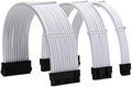 Formulamod Sleeve Extension Power Supply Cable Kit 18AWG ATX 24P+ EPS 8-P+PCI-E8-P with Combs for PSU to Motherboard/GPU (White) by Formulamod