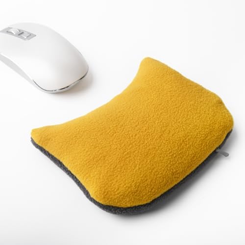 Large Mouse Wrist Rest Bean Bag, Ergonomic Mouse Support Pad Filled Ergo Beads for Computer, Laptop, PC Gaming (Yellow) by CandoCraft