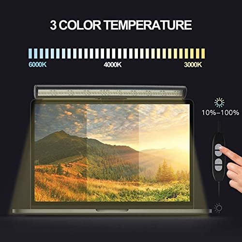 Laptop Monitor Light Bar Reading LED Laptop Keyboard 3 Color Temperature Modes USB Light LED Computer Monitor Light with USB Powered for Work and Office Eye Health Care Portable for Travel - Image 4