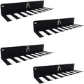 IRON AMERICAN USA Omega Gym Storage Rack 9 OR 11 Hook Heavy-Duty Gym Wall Organizer Gym Caddy Hanger, Gym Accessory Storage - Resistance Bands, Jump Ropes (OMEGA GYM RACK (4-PACK)), BLACK by IRONAMERICAN