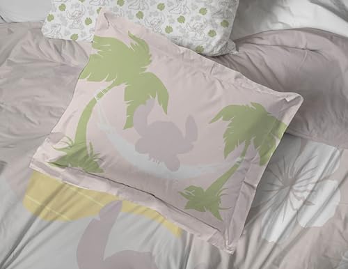 Disney Lilo and Stitch Full Size Comforter Set 7 Piece Bedding, Beige - Image 5