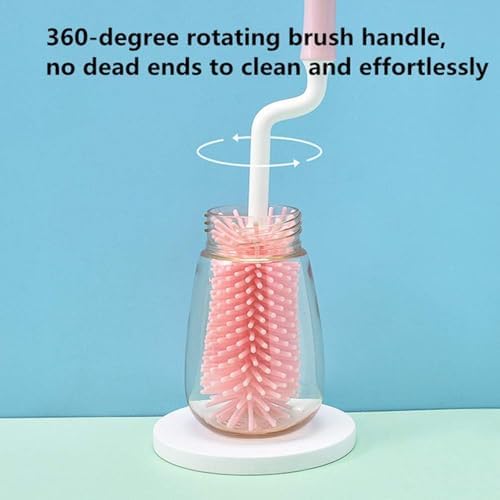 Baby Bottle Drying Rack Storage with Cover, 3 Brushes, Orange - Image 5