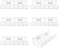 Under Desk Cable Management- 6 Pack Cord Organizer. Metal Wire Cable Management Tray for Office, Studio and Home. Super Sturdy Under Table Cable Managements - White Cable Organizer by Coyacool
