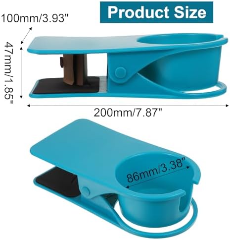 4Pcs Drinking Cup Holder Clip, Desk Adirondack Chair with Cup Clip Holder for Water Drink Beverage Soda Coffee Mug - Image 2