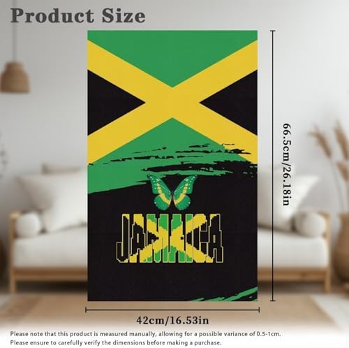 Jamaica Butterfly Flag Print Headrest Cover for Small Recliner 26x16 Inch - Waterproof Slipcover with Non-Slip Fixing Nails, Breathable Washable Protector for Home Office Chair - Image 6